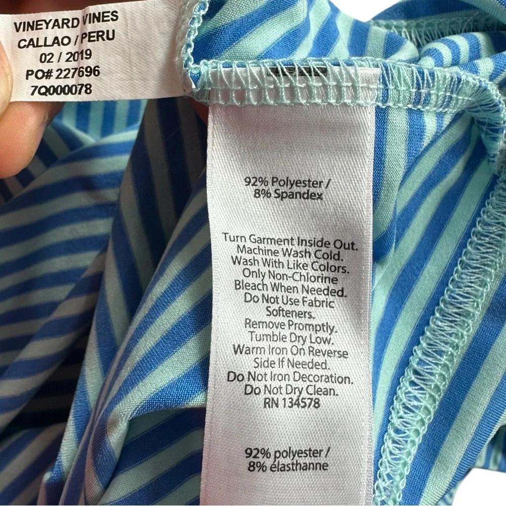 VINEYARD VINES: Girl’s Striped Blue Sleeveless Dress -Size Medium (10-12)